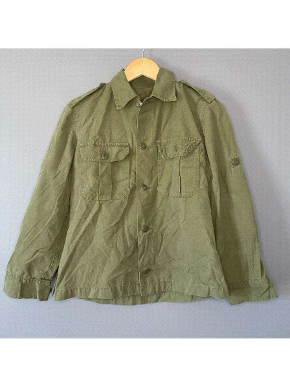 Grunge Army Shirt Green Military Surplus Combat Utility Top